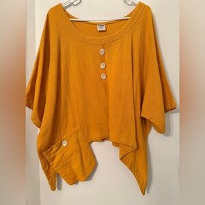 Retro 90s Women's Mustard Tunic Top